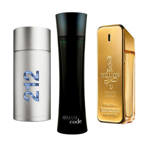 Set 3 Profumi - 212 Men NYC, Paco Rabanne One Million, Armani Code Homme 100ml