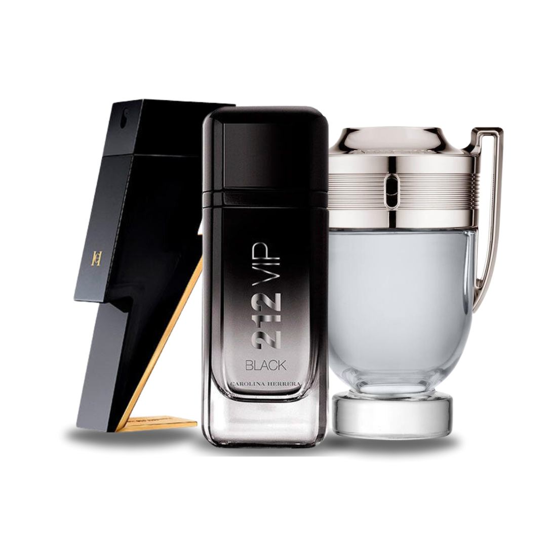 Set 3 Profumi BAD BOY, 212 VIP BLACK e INVICTUS 100 ml