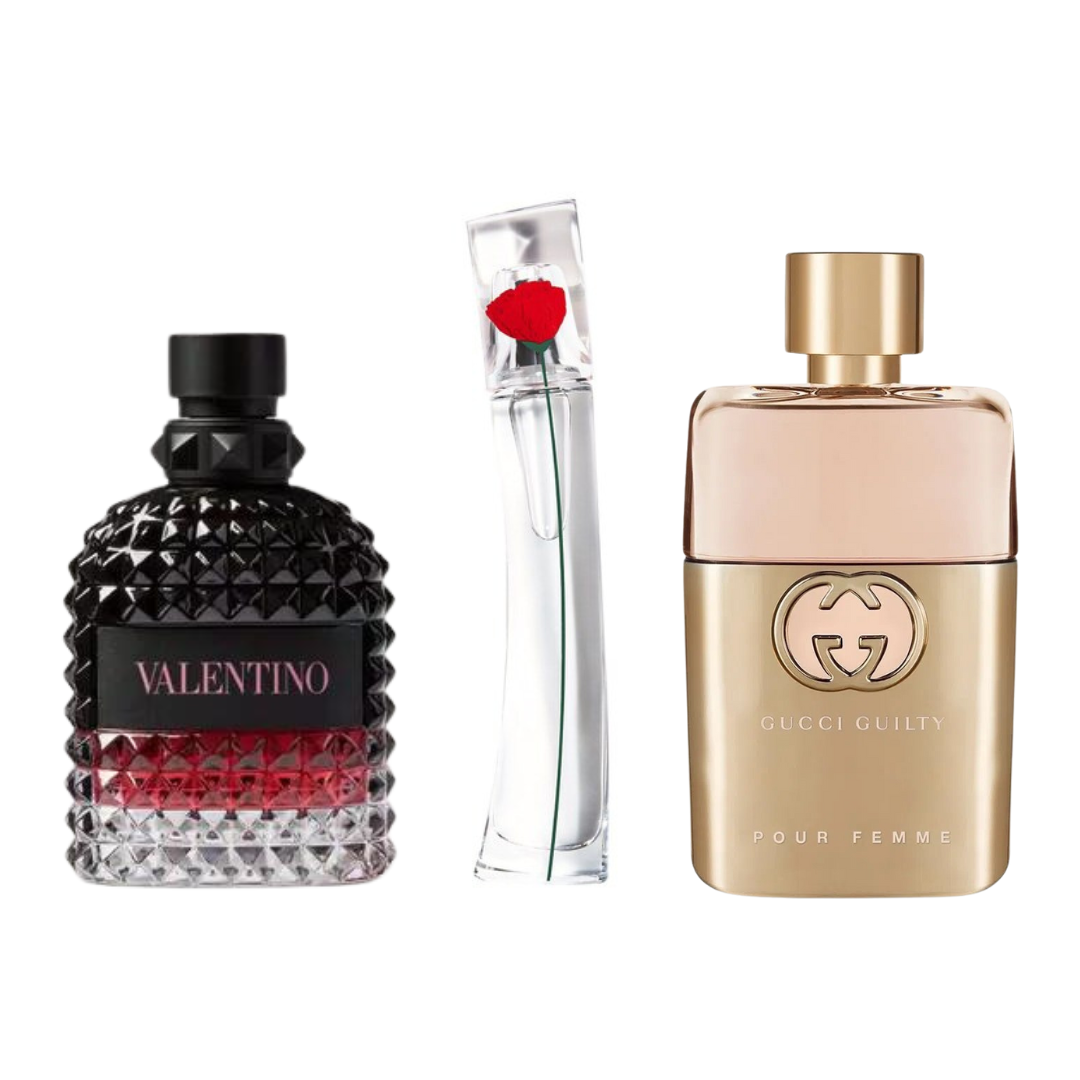 Set 3 Profumi  Gucci Guilty, Valentino Intense, Flower Kenzo 100ml