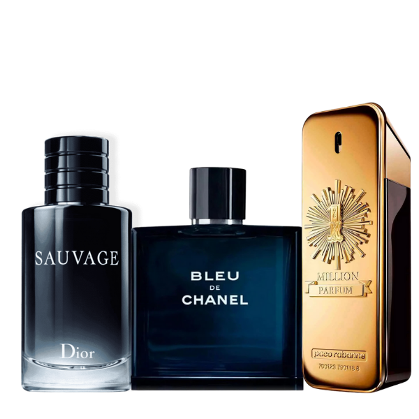 Set 3 Profumi - Sauvage, Bleu de Chanel, 1 Million 100ml